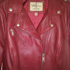 NWOT WILSONS 2X RED LEATHER JACKET
